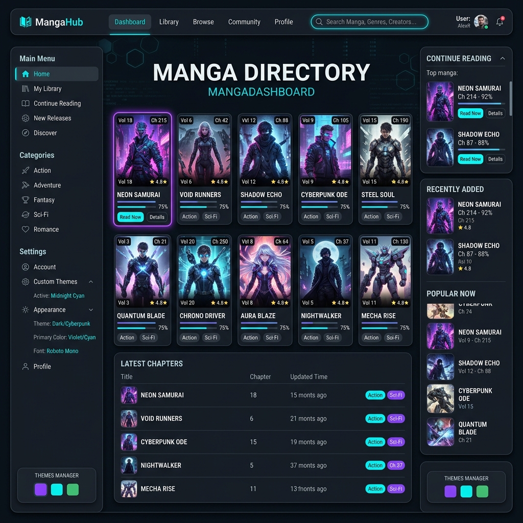 MangaNexus Reader — Showcase
