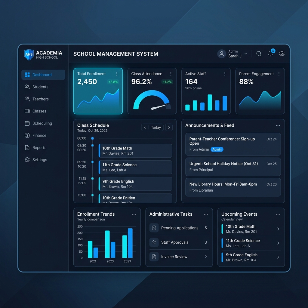 Nexus Academy SMS — Showcase