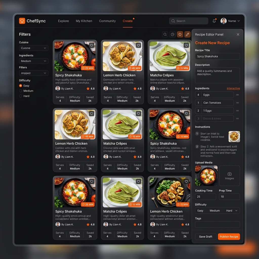 ChefSync Recipe SaaS preview screenshot